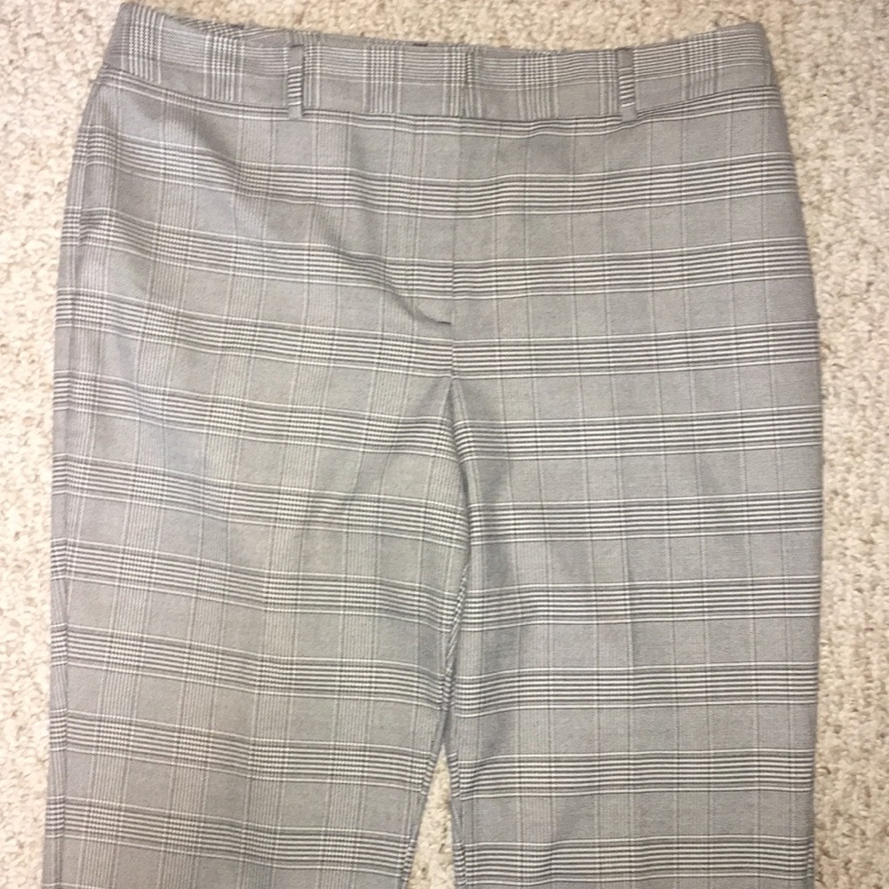 Talbots Black White Plaid Size 14P